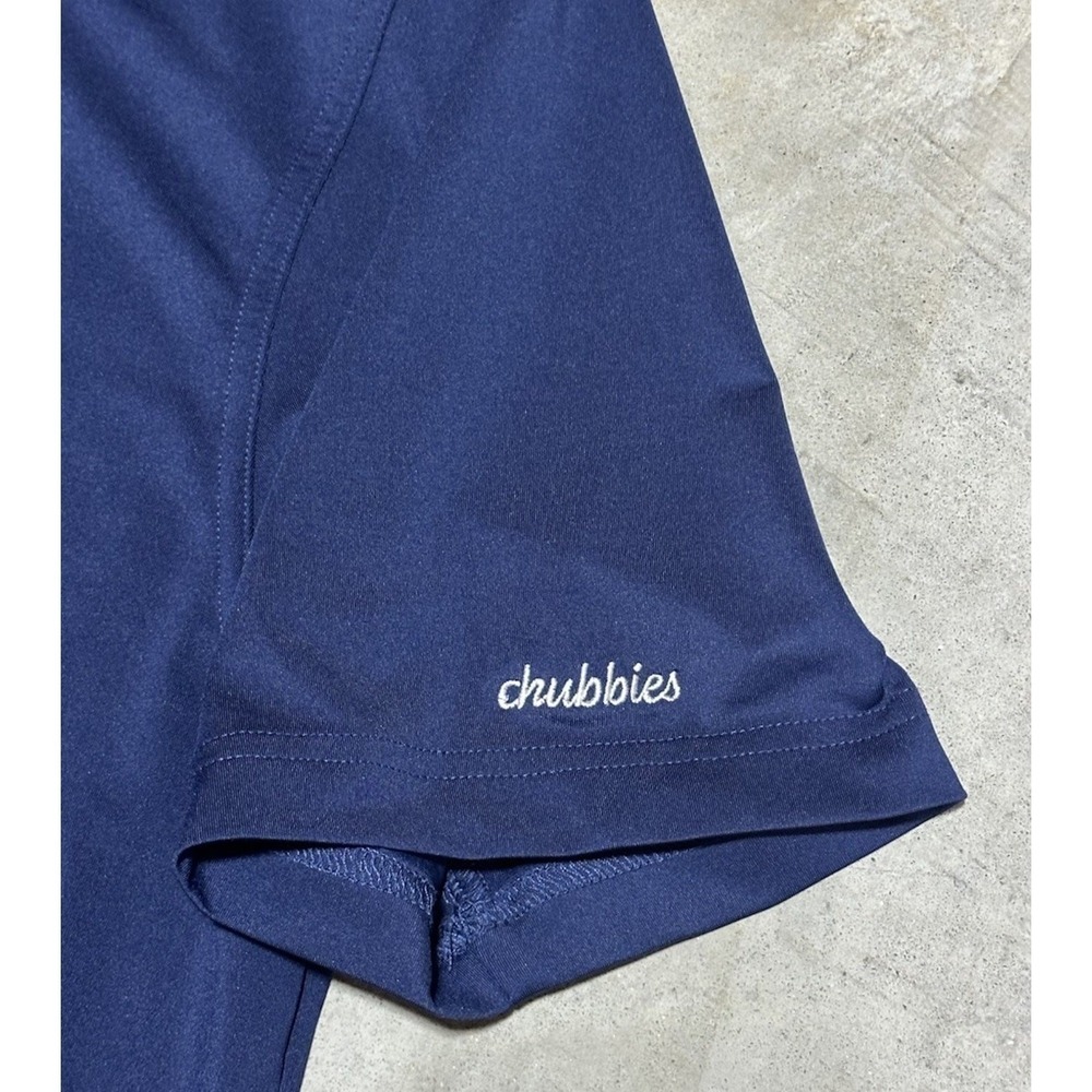 Chubbies Out Of Blue Embroidered Flag Short Sleeve Performance Polo Shirt Sz M - Picture 4 of 8